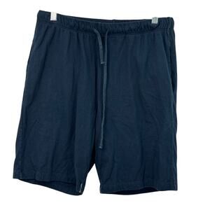 M.Singer Men's Athletic Shorts SZ L Blue 100% Cotton Elastic Gym Sport Comfort